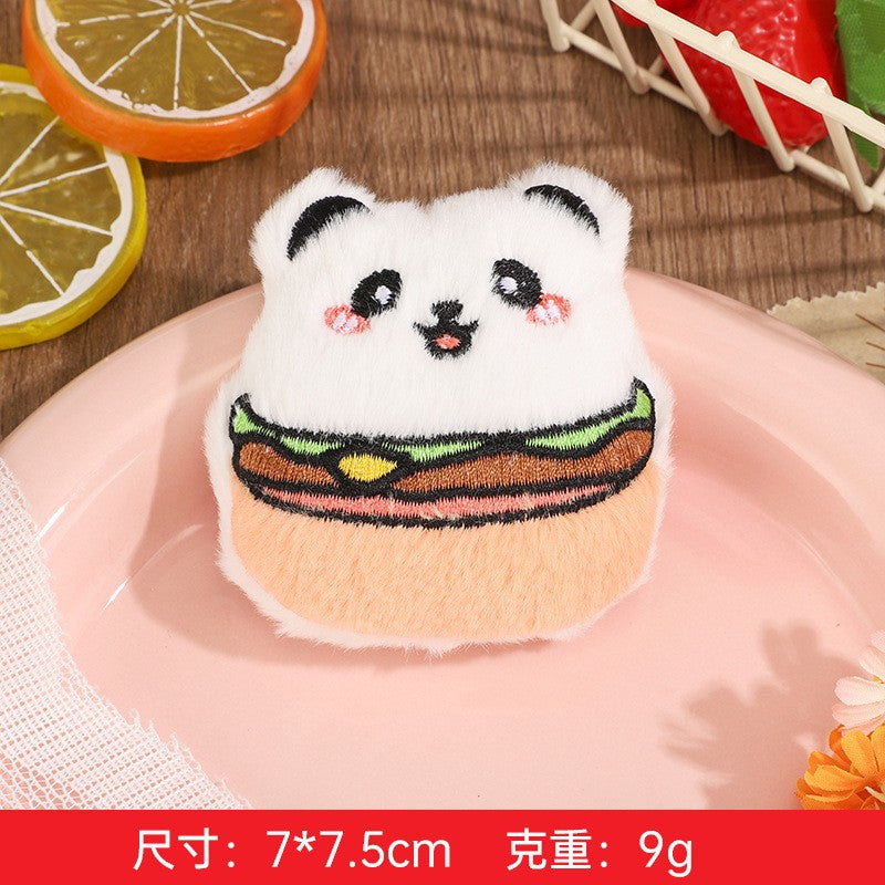 卡通毛绒挂件可爱碱水面包小玩偶包包挂饰钥匙扣服饰配件胸针配饰