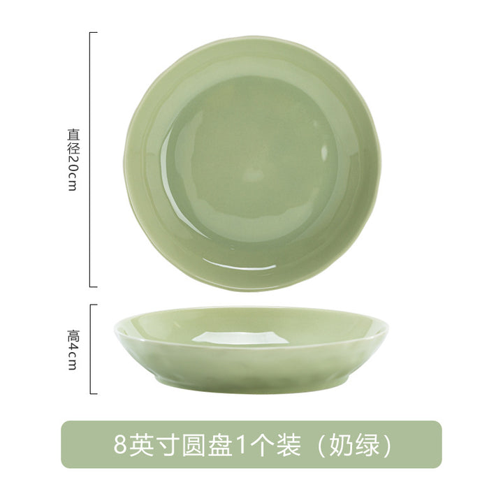 奶油风2026新款家用碗盘子筷高级感网红陶瓷碗碟套装DIY自由搭配
