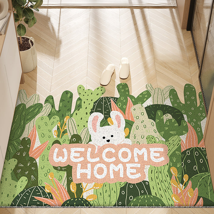 Floral Floor Mat Home Entryway Foot Mat Entryway Decor Stain Resistant Door Mat