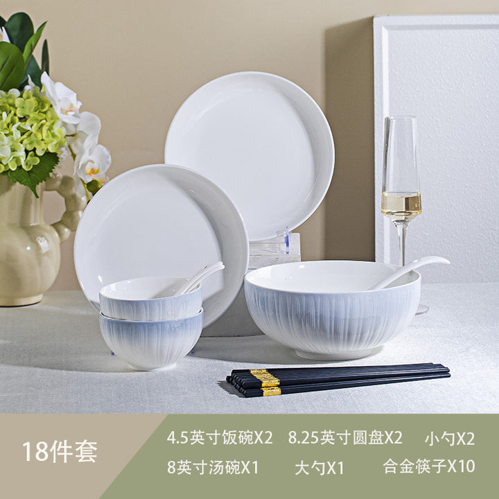 釉下彩陶瓷餐具套装饭碗沙拉碗面碗汤碗创意家用婚庆乔迁网红餐具
