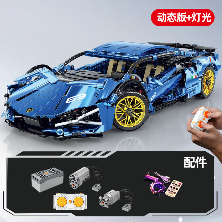 Apollo Sports Car Building Blocks Set – High-Difficulty Drift Racing Car Model Assembly Toy