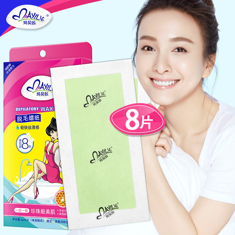 Mavela Wax Hair Removal Strips – 8/30 Pieces Leg Underarm Body Wax Kit