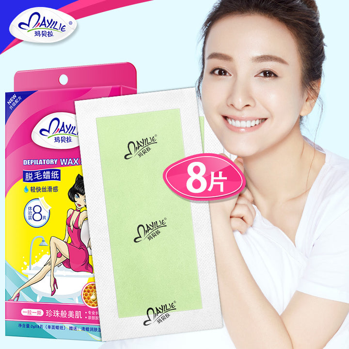 Mavela Wax Hair Removal Strips – 8/30 Pieces Leg Underarm Body Wax Kit