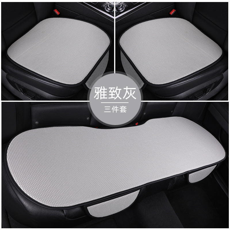 Summer Ice Silk Car Seat Cushion – 3-Piece Breathable Anti-Slip Set