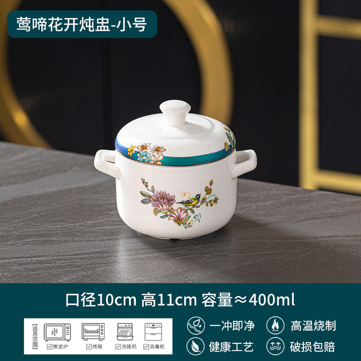 景德镇工厂一件代发珐琅彩碗碟套装中式骨瓷碗盘乔迁礼奢华礼盒装