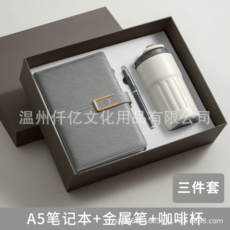 新款笔记本礼盒保温咖啡杯套装伴手礼高档记事本子节假日礼品定制