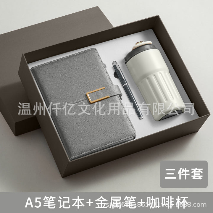 新款笔记本礼盒保温咖啡杯套装伴手礼高档记事本子节假日礼品定制