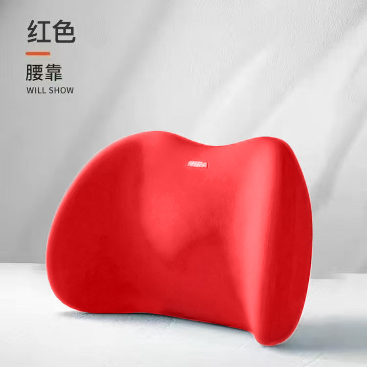 汽车头枕和腰枕颈枕记忆棉护颈腰靠车用套装颈椎护腰高级感