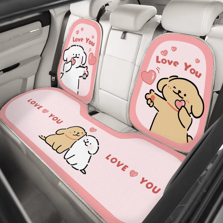Summer Ice Silk Car Seat Cushion – Cute Four Season Universal Women Cool Pad
