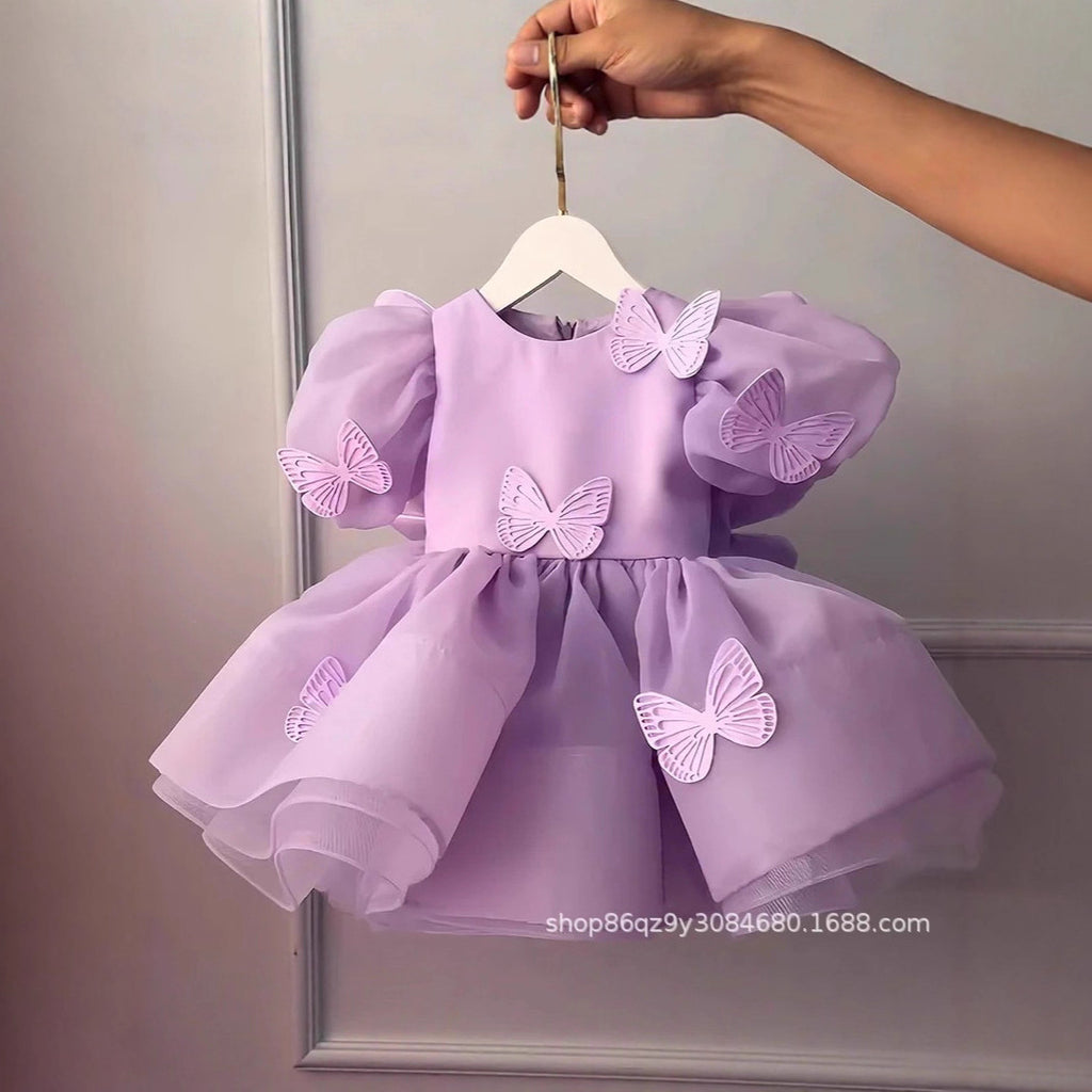 Children Dress女宝宝洋气可爱礼服2025新款中小童周岁儿童公主裙