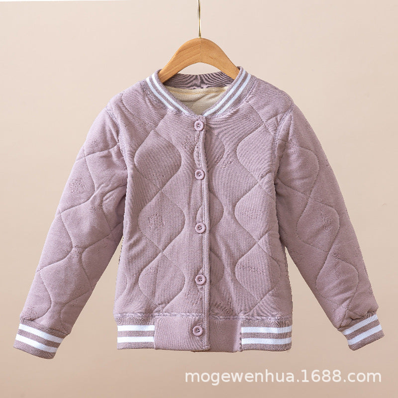 儿童保暖裤小棉袄冬季套装校服神器男女童棉服棉裤中大童冬装棉衣