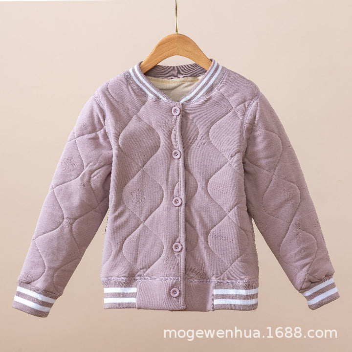 儿童保暖裤小棉袄冬季套装校服神器男女童棉服棉裤中大童冬装棉衣