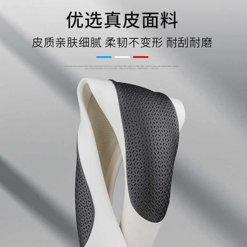 专用于Tesla特斯拉方向盘套真皮特斯拉Model3 Model Y翻毛皮把套