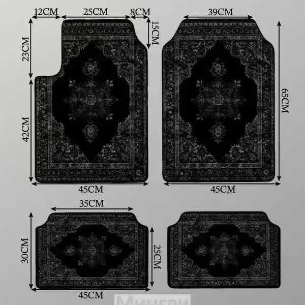 temu Car Foot Mat 4 Piece Set Home Stain Resistant Floor Mat Entryway Entryway Door Mat