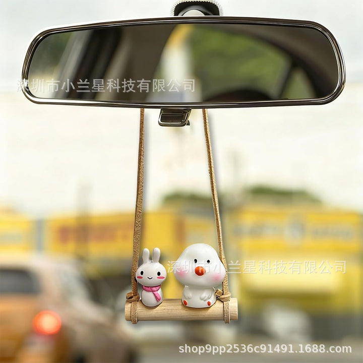 Chick Mushroom Car Hanging Ornament Small Hang Decor