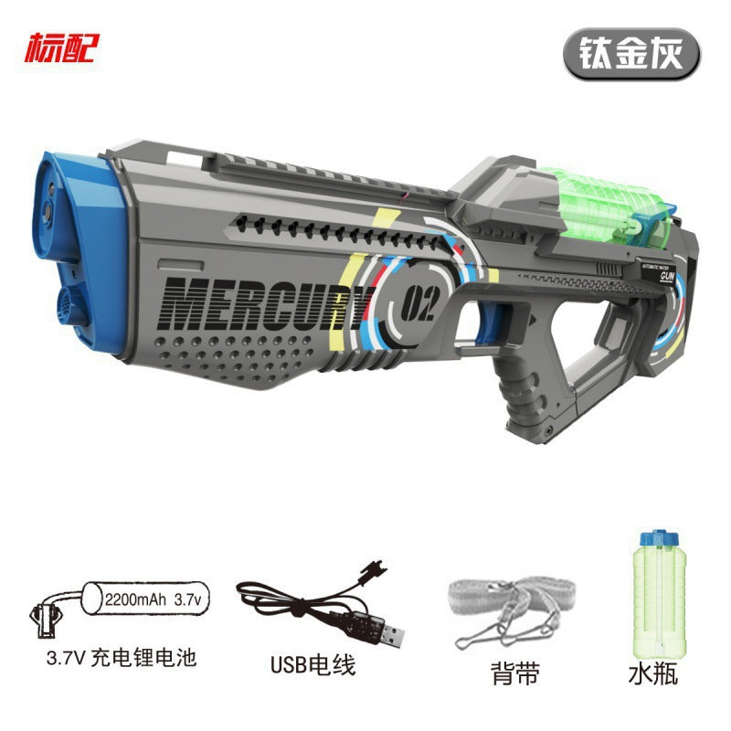 脉冲电动连发水枪玩具M416手自一体电动自动吸水儿童大号滋呲水枪