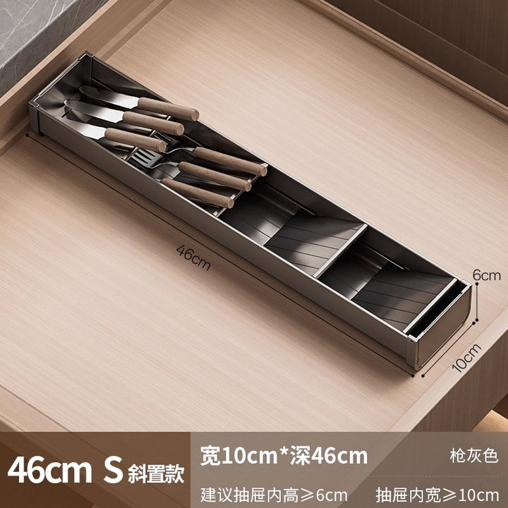 【2026专利新品】餐具收纳盒厨房碗筷子收纳盒抽屉收纳分隔分格盒