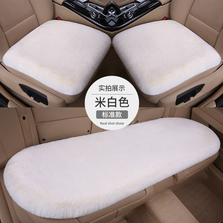 Thickened Winter __NS 99__h Car Seat Cushion – 3-Piece Backrest Short Fur Single Seat Cover