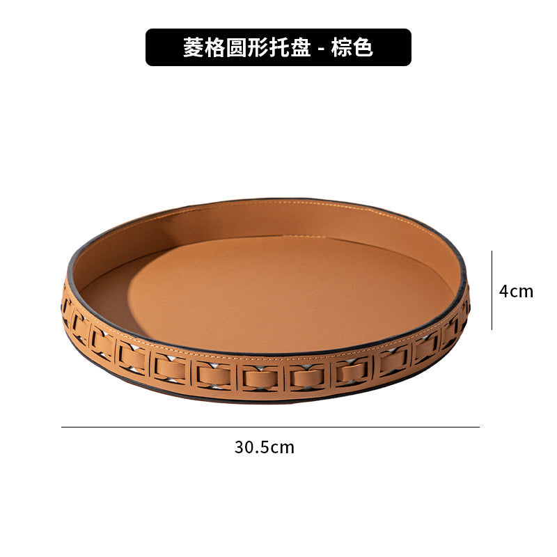 手提遥控器收纳盒高级创意客厅茶几桌面分类整理盒皮质玄关收纳盒