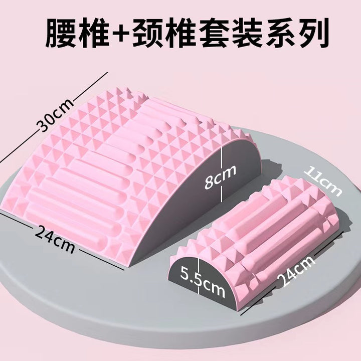 厂家批发跨境腰椎舒缓器锻炼伸展按摩腰部靠垫按摩开后背男女家用