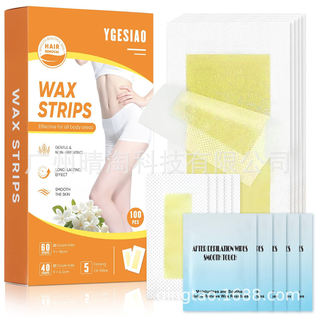 Lemon Yellow Gentle Wax Strips – Mild Non-Irritating Disposable Hair Removal Wax Paper
