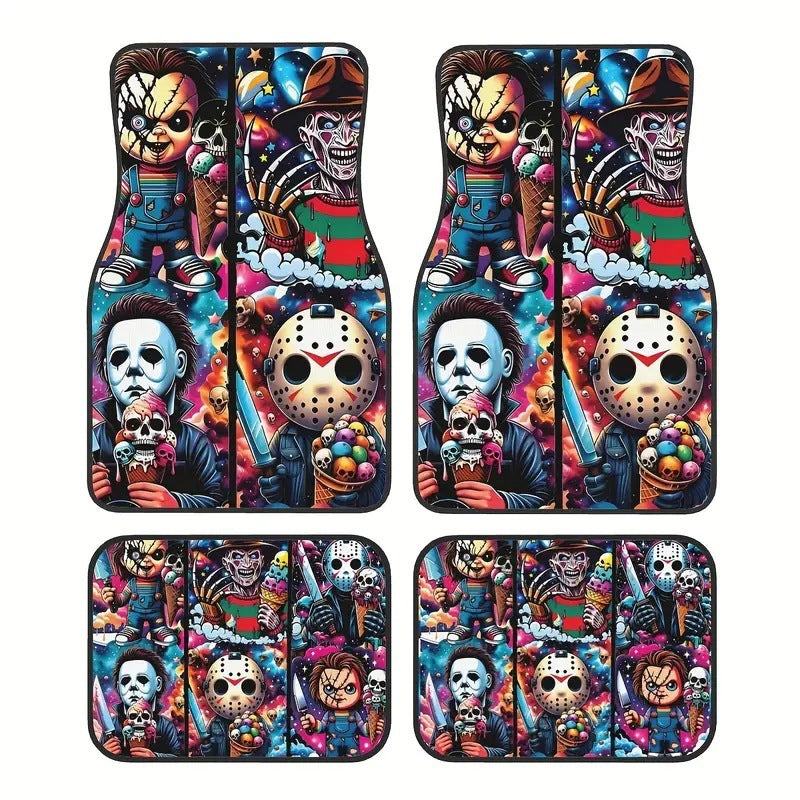 TEMUNordic Vintage Car Foot Mat Carpet Carpet 4 Piece Set Stain Resistant Floor Mat Wholesale Drop Shipping