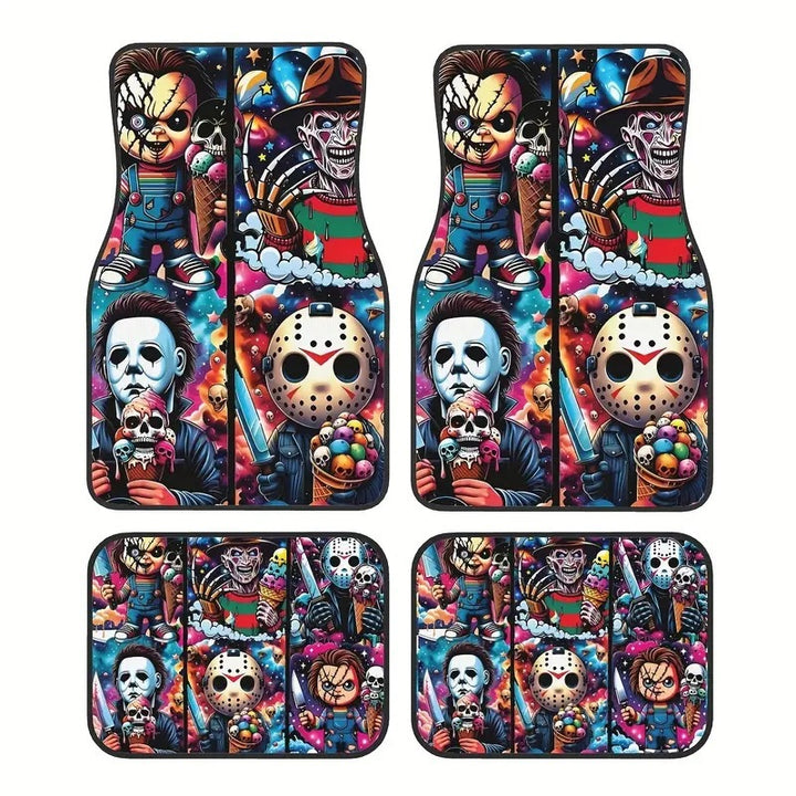 TEMUNordic Vintage Car Foot Mat Carpet Carpet 4 Piece Set Stain Resistant Floor Mat Wholesale Drop Shipping