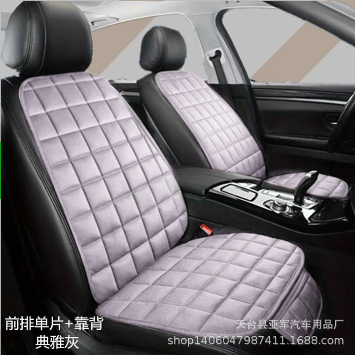 Winter 3-Piece No-Backrest __NS 99__h Car Seat Cushion – Front Non-Slip Grid Pattern