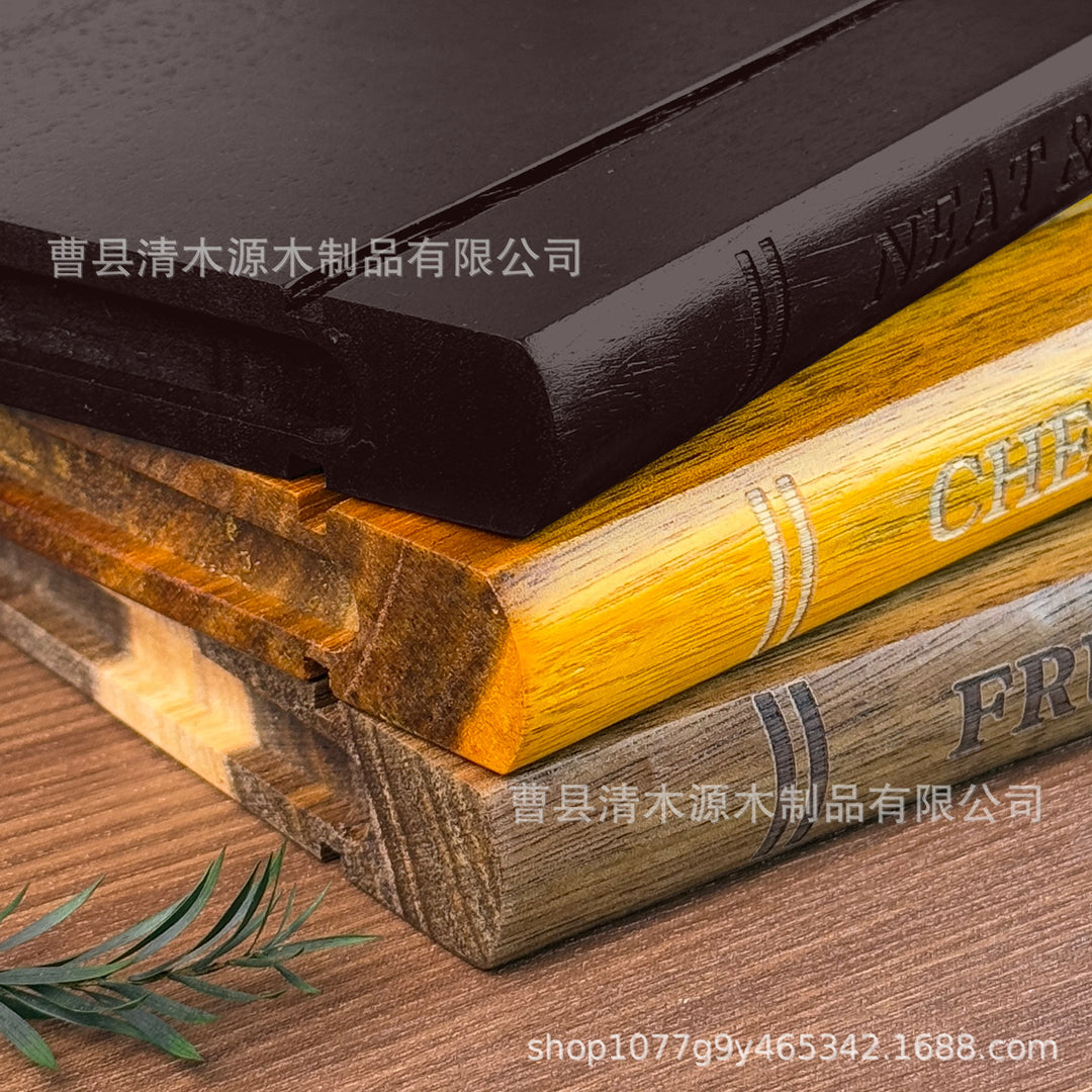 实木砧板三件套书籍造型装饰厨房餐盘切菜板创意熟食芝牛排托盘