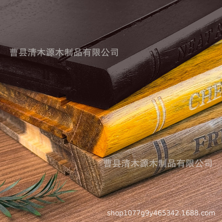 实木砧板三件套书籍造型装饰厨房餐盘切菜板创意熟食芝牛排托盘