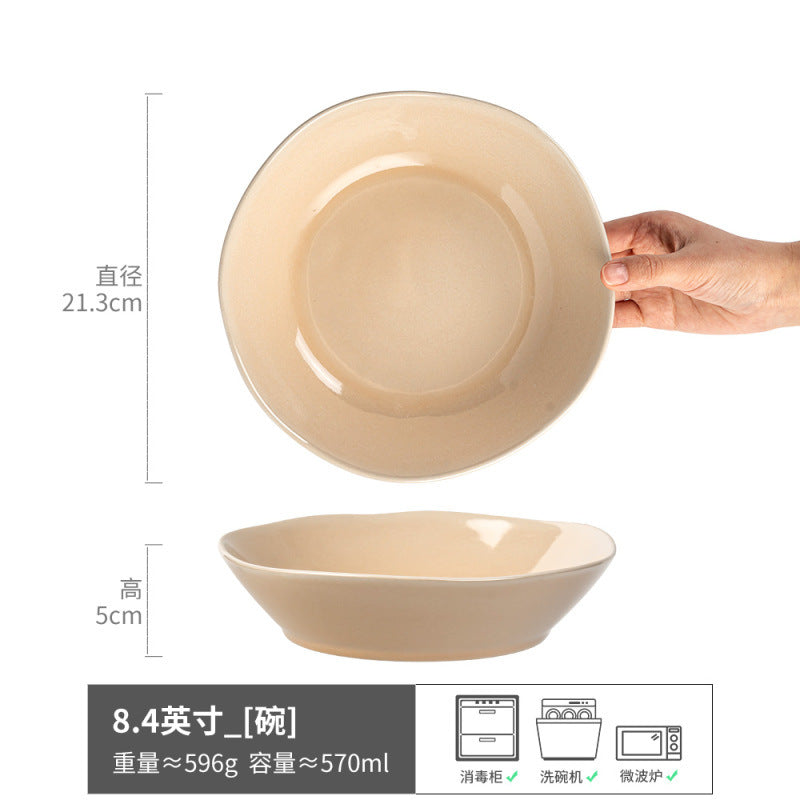 Japanese Style Vintage Bowl Ceramic Bowl Bowl Premium Design Bowl Tableware Set Wholesale