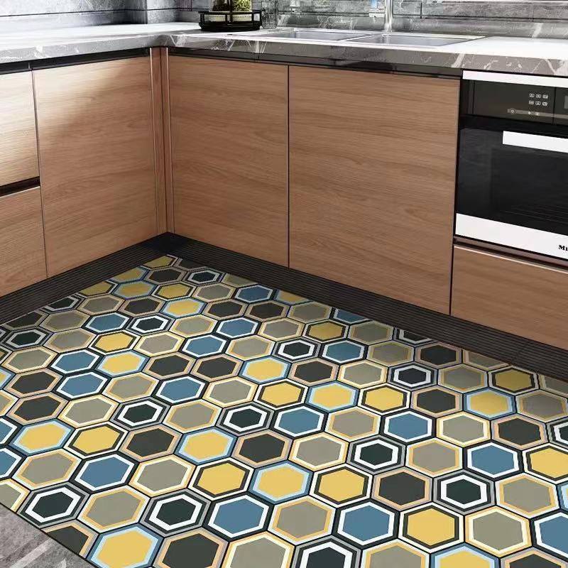 Leather Floor Mat Kitchen Waterproof Floor Mat Home