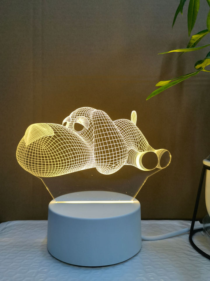 批发3D小夜灯 USB儿童卡通圣诞礼物小夜灯手写亚克力七彩遥控台灯
