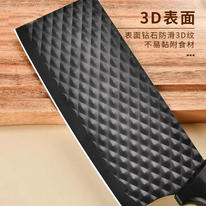 钻石纹三件套刀具套装厨房专用切菜切肉刀木纹手柄锋利瓜刨水果刀