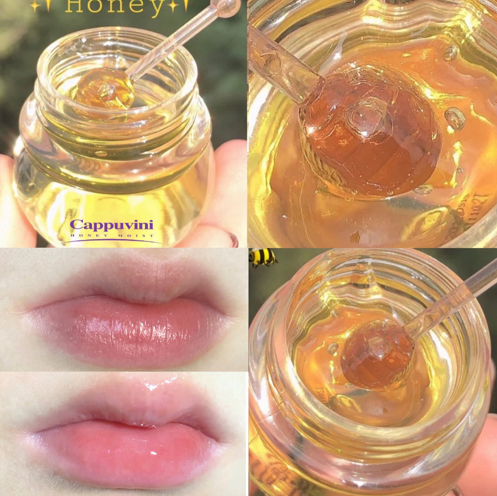 Cappuvini透明小蜜灌唇膜滋润补水保湿淡化唇纹女唇蜜睡眠唇膜