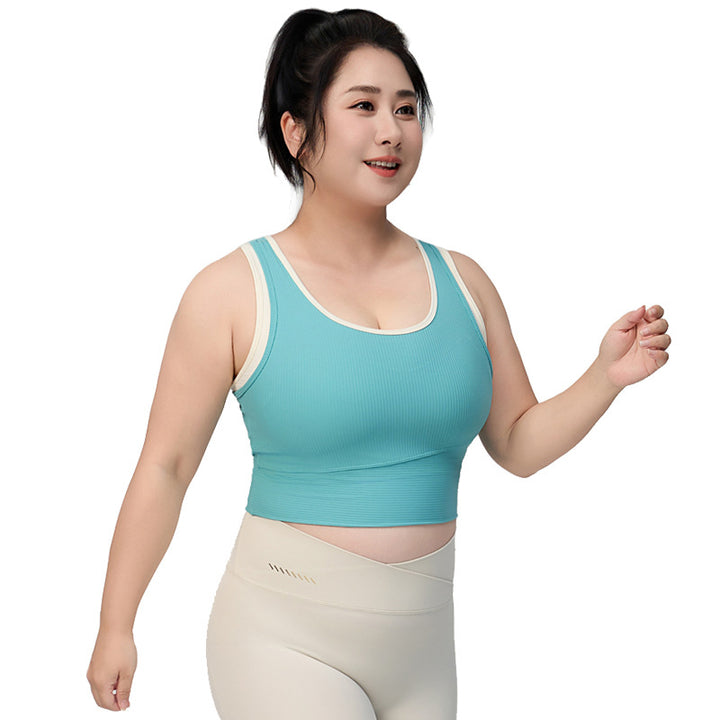 遮副乳健身背心高强度瑜伽服多巴胺美背大码运动内衣女防震防下垂