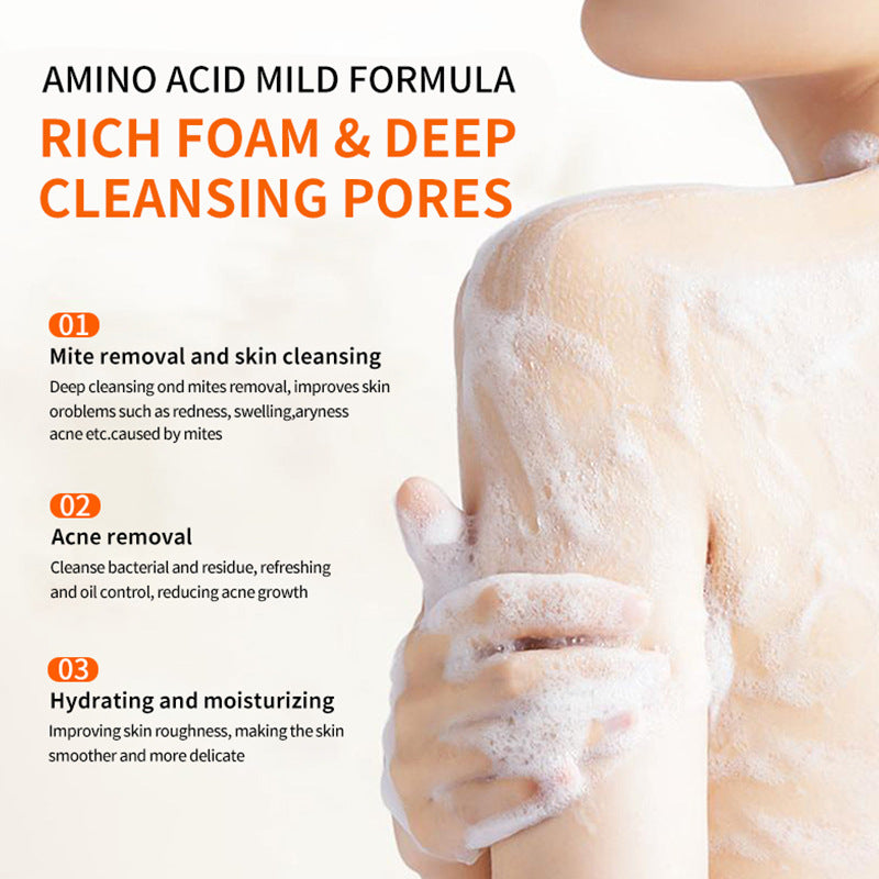 全英文Anti-ACNE and Mite Shower gel祛痘除螨沐浴露跨境爆款