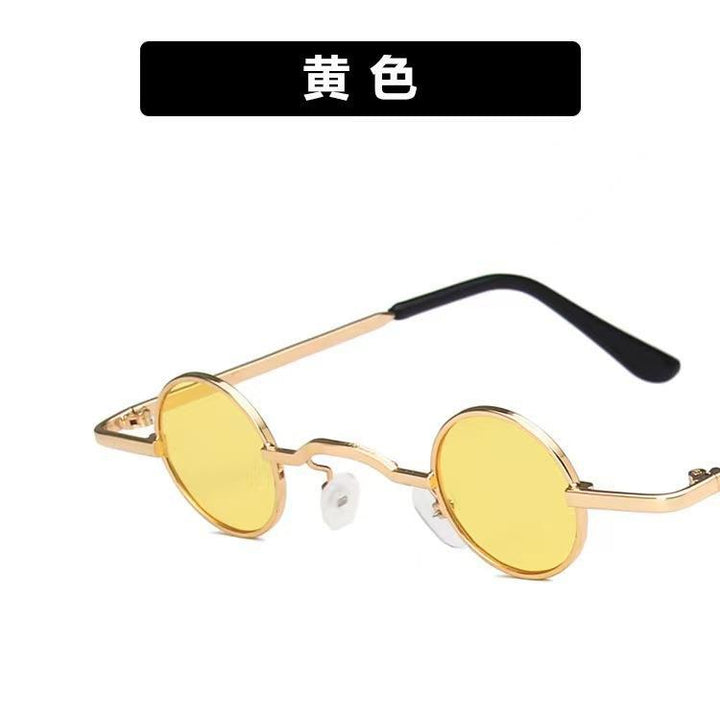 Retro Round Frame Sunglasses – Unisex Mini Circle UV 400 Hip Hop Style
