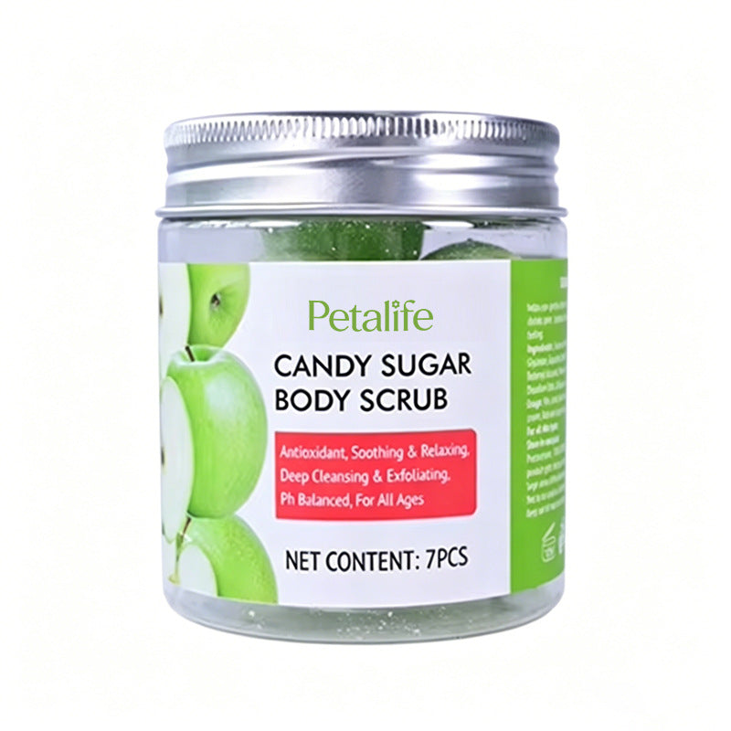 Candy Fruit Body Scrub – Aromatic Exfoliating Bath Salt with Loofah Ball