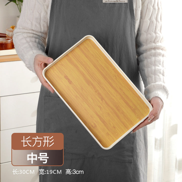 日式长方形托盘家用放茶杯组合套装网红ins创意茶盘塑料水果盘