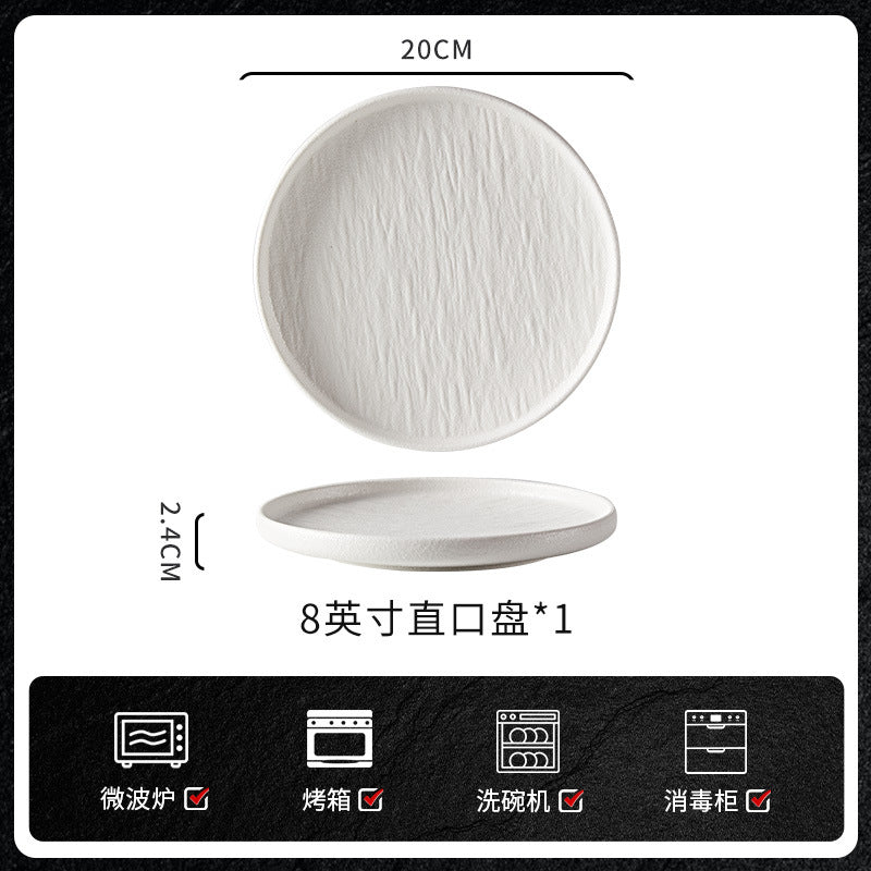 创意黑白陶瓷碗家用高级感餐厅酒店批发陶瓷餐具米饭碗碗碟套装