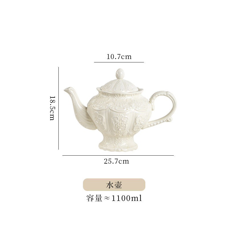 盘子创意 复古高脚托盘 陶瓷餐具家用碟子果盘牛排甜品餐厅蛋糕盘