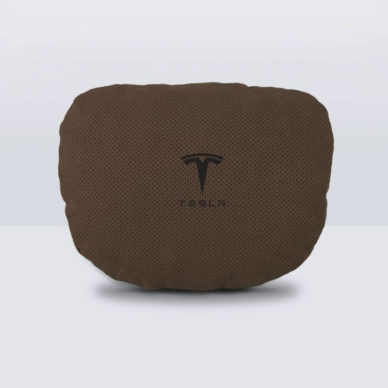 适用于特斯拉翻毛皮头枕model3/modely/model3s护颈枕头汽车用座