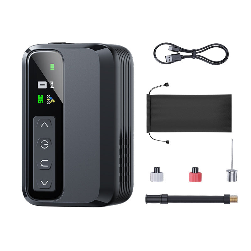 Brushless Electric Bicycle Tire Inflator – Smart Auto-Stop Mini Air Pump