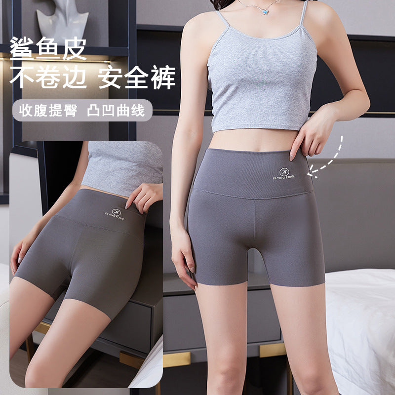 防走光无痕薄款打底安全裤女运动瑜伽外穿高腰收腹提臀鲨鱼短裤夏