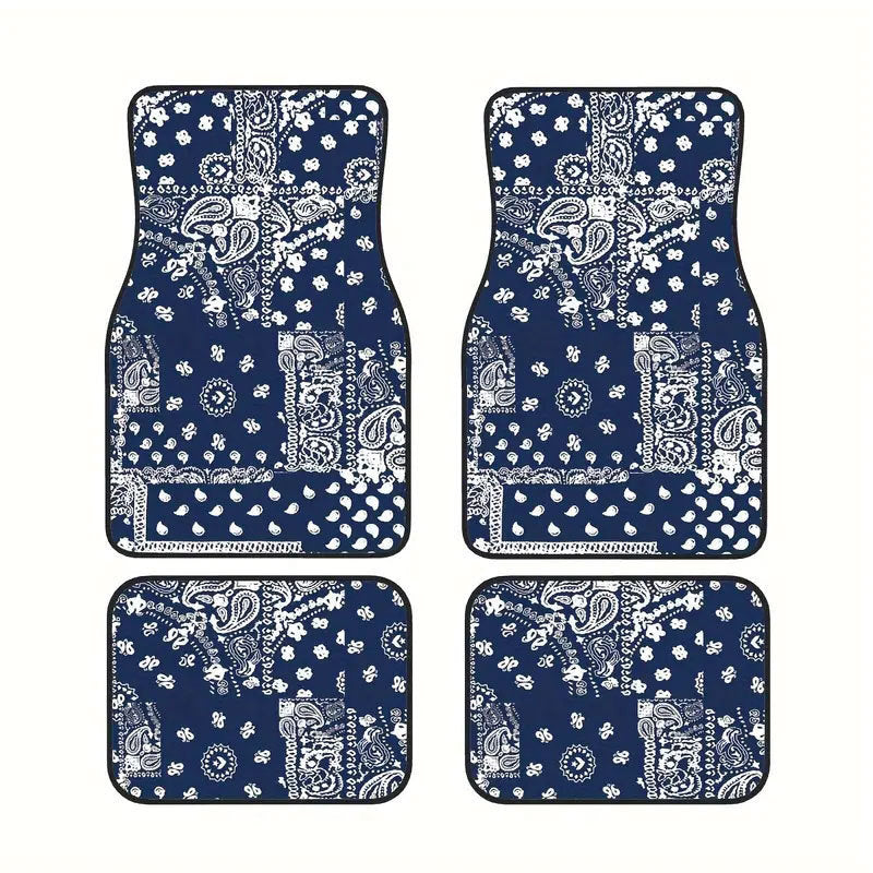 TEMUNordic Vintage Car Foot Mat Carpet Carpet 4 Piece Set Stain Resistant Floor Mat Wholesale Drop Shipping