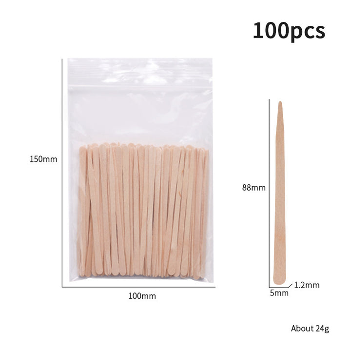 Multifunctional Wax Applicator Sticks – Disposable Wood Wax Spatula & Nail Color Mixing Sticks
