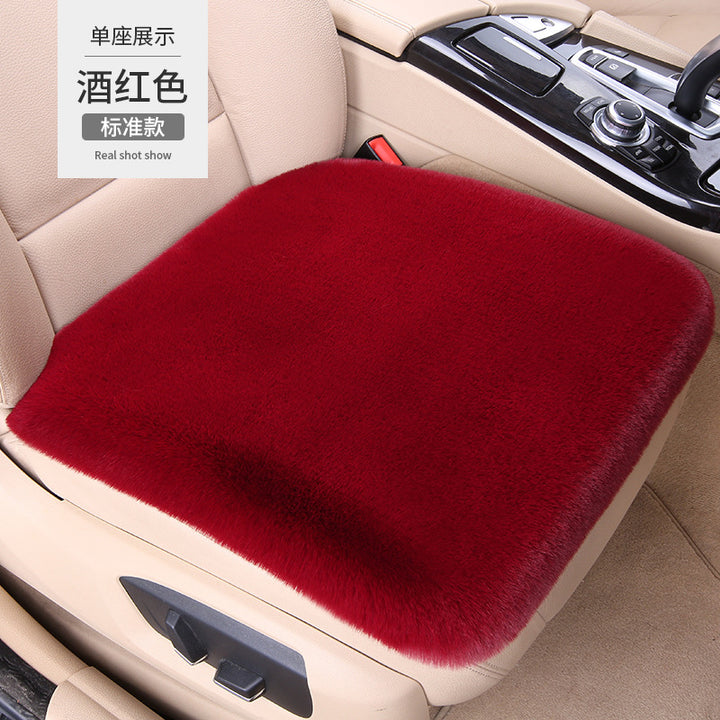 Thickened Winter __NS 99__h Car Seat Cushion – 3-Piece Backrest Short Fur Single Seat Cover