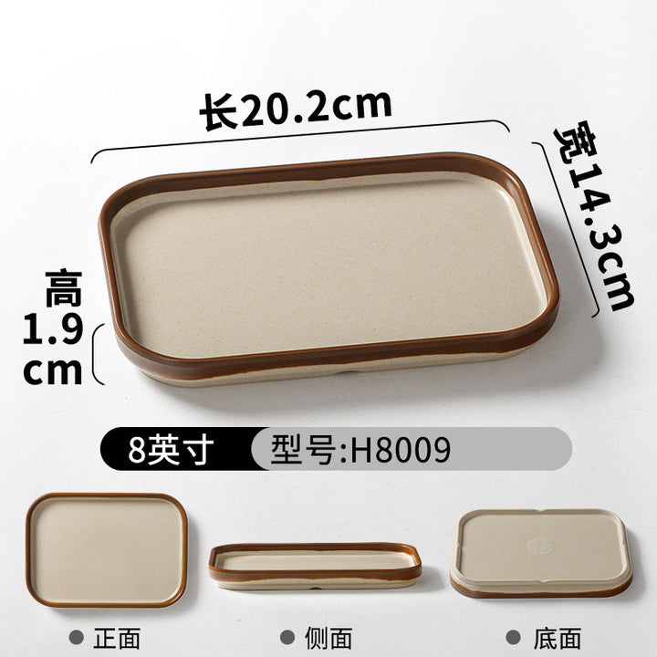 祥源美密胺创意复古餐具商用餐厅饭店火锅店盘子菜盘仿瓷塑料面碗