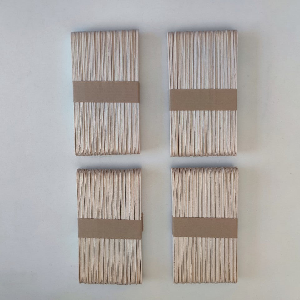 Wooden Wax Applicator Sticks 50pc – Disposable Tongue Depressor Wax Spatulas for Hair Removal